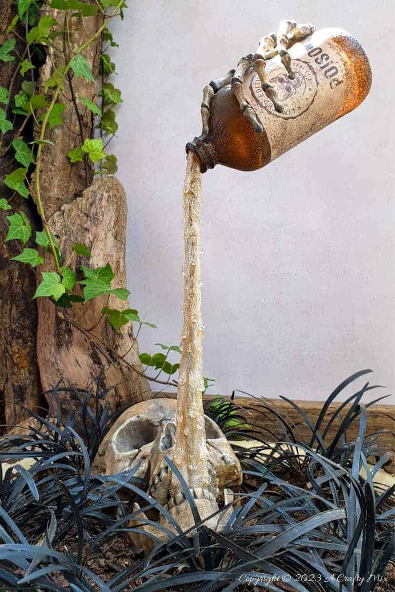 Poisoned elixir that emits a supernatural glow and defies the laws of nature.