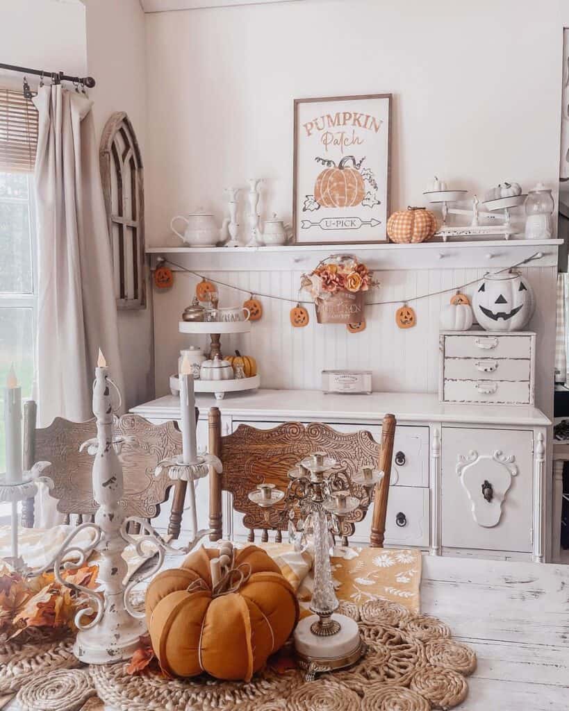 Charming Vintage-Inspired Halloween Dining Room Decor